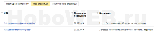 Результат проверки в Яндекс Вебмастере