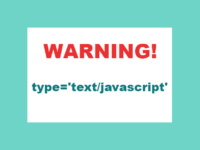 Предупреждение The type attribute is unnecessary for JavaScript resources