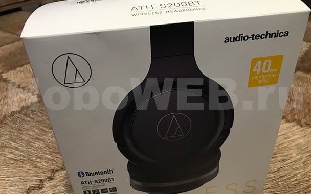 Упаковка наушников audiotechnica